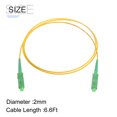 thumbnail image 2 of Unique Bargains 1Pcs 6.6Ft Single Mode Simplex Fiber Optic Patch Cable LSZH Fiber Jumper Optical SC/APC to SC/APC for Router Switches, 2 of 6