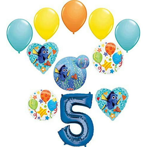 Finding Dory 5th Birthday Party Supplies Balloon Bouquet Decorations