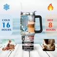 thumbnail image 4 of 40oz Gifts Stainless Steel Flip Straw Tumbler Spill Proof Travel Cup Double Wall Vacuum Insulated Coffee Mug with Handle, 4 of 6