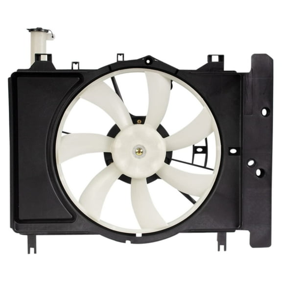 TRQ Radiator Cooling Fan Assembly with Reservoir for 06-12 Toyota Yaris New RFA80411