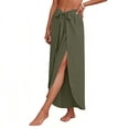 thumbnail image 5 of PBFRDSJ Loose Pants for Women Drawstring Elastic Waisted High Slit Wide Leg Pants Casual Comfy Palazzo Flowy Trousers, 5 of 8