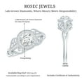 thumbnail image 5 of Rosec Jewels Certified Lab Created Diamond Vintage Engagement Ring for Women (EF-VS Quality), 925 Sterling Silver, US 4.00, 5 of 8