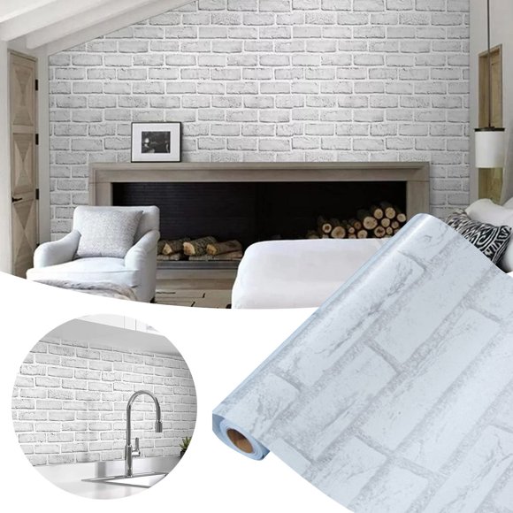 Grey And White Stick And Peel Wallpaper 17.7