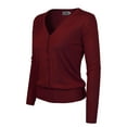 thumbnail image 3 of Made by Olivia Women's Classic Button Down Long Sleeve V-Neck Soft Knit Sweater Cardigan, 3 of 3