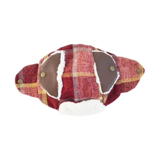 Gorro de invierno para perro con agujeros para las orejas, cálido y con orejeras para deportes de verano. rojo y M