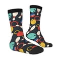 thumbnail image 2 of Goofa Bowling Ball Printed Men's Crew Socks, Soft Durable Breathable Moisture-Wicking with Odor Control Cotton socks, 2 of 9