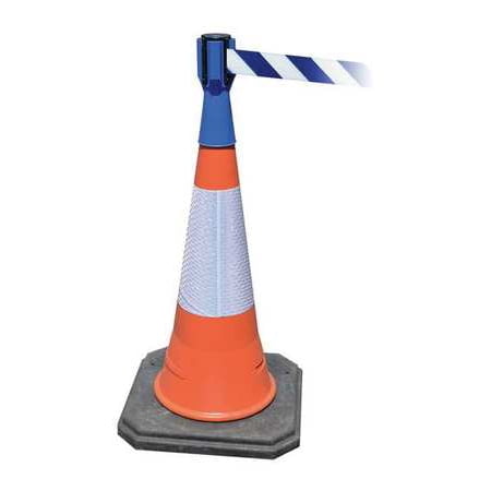 TENSABARRIER TC114-23-MAX-NO-D1X-C Tensacone Topper,Blue,Belt Blue/White