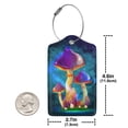 thumbnail image 2 of Rocae Magic Mushrooms ,Fireflies for Leather Luggage Baggage Tags ID Label Privacy Cover ID Label with Stainless Steel Loop and Address Card, 2 of 5