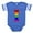 Royal Blue, variant on CafePress - Rainbow Letter I - Cute Infant Baby Football Bodysuit