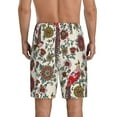 thumbnail image 4 of Lsque Dark Enchanted Flowers And Birds Mens Sleep Pajama Shorts,Short Pajama Pants, Cotton Ultra-Soft Knit-3X-Large, 4 of 9