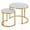 Gold, variant on Costway Nesting Coffee Table Set of 2 for Balcony Living Room Modern Round Side Tables