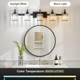thumbnail image 2 of Danolapsi Modern Crystal Bathroom Vanity Lights Black Bathroom Light Fixtures Crystal Vanity Shower Lights Over Mirror, Mirror Glass Crystal Bathroom Vanity Lighting Fixtures, 2 of 7