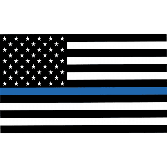 3.8 Inch Police Thin Blue Line American Flag Decal