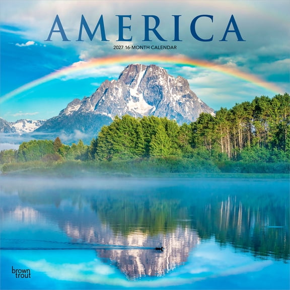 America | 2027 12x24" (Hanging) Wall Calendar | Foil Stamped Cover | Plastic-Free