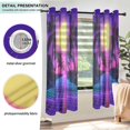 thumbnail image 3 of Yayeee Window Curtains Light Filtering 63"x42" Grommet Panel Pair Home Living Room Decor, Purple Neon Road, 3 of 7
