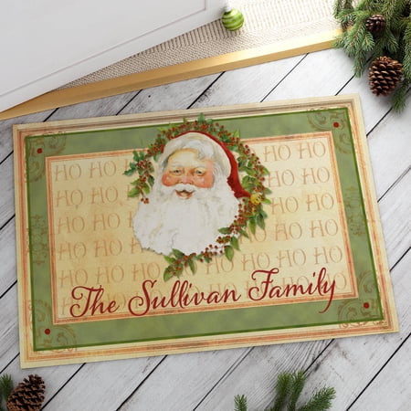Personalized Doormat - Happy Santa