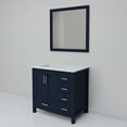 thumbnail image 5 of Jacques 36 in. W Left Offset Navy Blue Bath Vanity, Cultured Marble Top, and 34 in. Mirror, 5 of 8