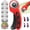 Red, variant on DIYSELF Rotary Cutter with 5 Extra Blades – Fabric Cutter with Safety Lock and Ergonomic Handle, 45mm Rotary Fabric Cutter for Sewing, Quilting, and Crafts – Pink, Blue, Red or Purple Options