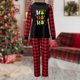 thumbnail image 1 of Pijamas Navideñas Conjunto de pijama navideño a juego de 2 piezas Conjunto de ropa de estar cómoda Ygjytge Negro*mujer T XL para Unisex, 1 of 8