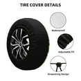 thumbnail image 2 of Naloa Watercolor Green Tropical PVC Leather Spare Tire Wheel Cover for Car Truck SUV Camper Trailer Universal Fit many size15 inch, 2 of 6