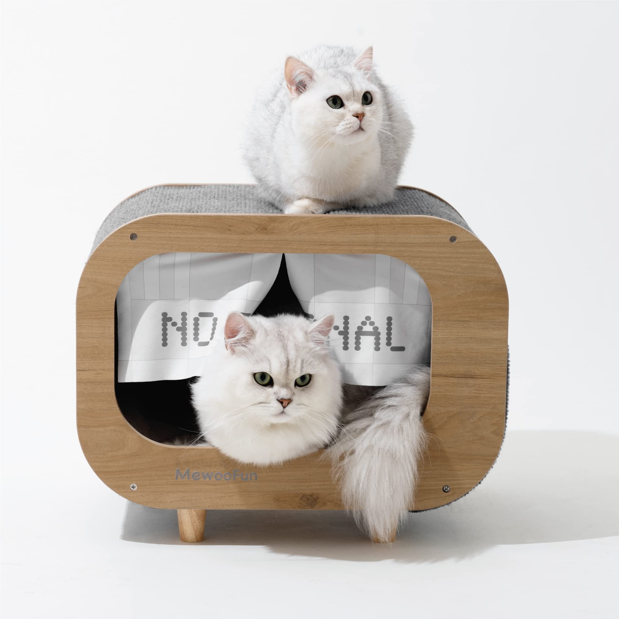 MewooFun Cat House Cat Condo TV Cat Bed for Indoor Cats Sturdy Luxury