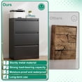 thumbnail image 3 of 3 Drawer Lateral File Cabinet with Lock Heavy Duty Large Metal Filing Cabinet Home Office Cabinets Wide Steel Cabinets for Legal/Letter Size,Assembly Required, 3 of 13