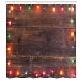 thumbnail image 3 of Ambesonne New Year Shower Curtain, Wooden Board Rustic, 69"Wx84"L, Multicolor, 3 of 3