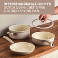 thumbnail image 3 of Farberware TrueCook 12pc Ceramic Cookware Set, Dishwasher and Oven Safe, Taupe, 3 of 18