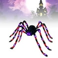thumbnail image 2 of Large Hairy Halloween Spider Decor - 40 LED Light-Up Scary Spider with Red Eyes, Bendable Metal Legs for Indoor/Outdoor Haunted House & Party Decorations, 2 of 4