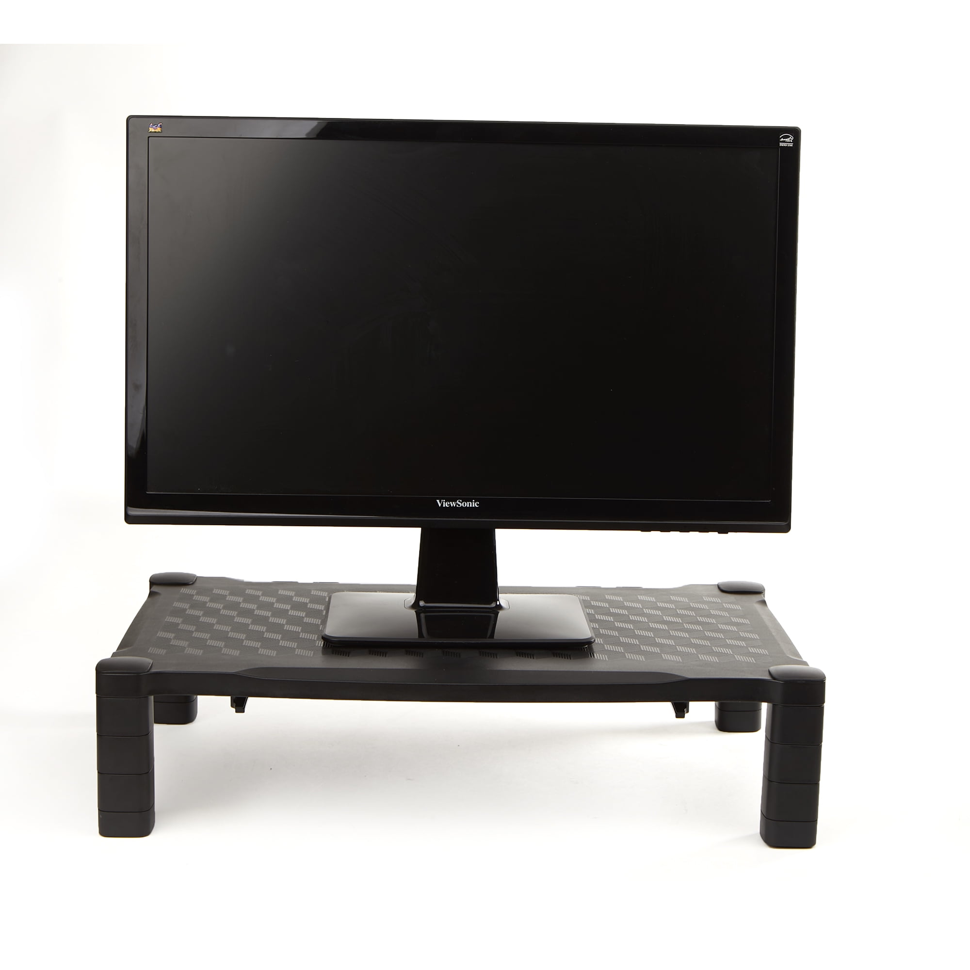 Mind Reader Extra Wide Monitor Stand, Monitor Riser, Height Adjustable