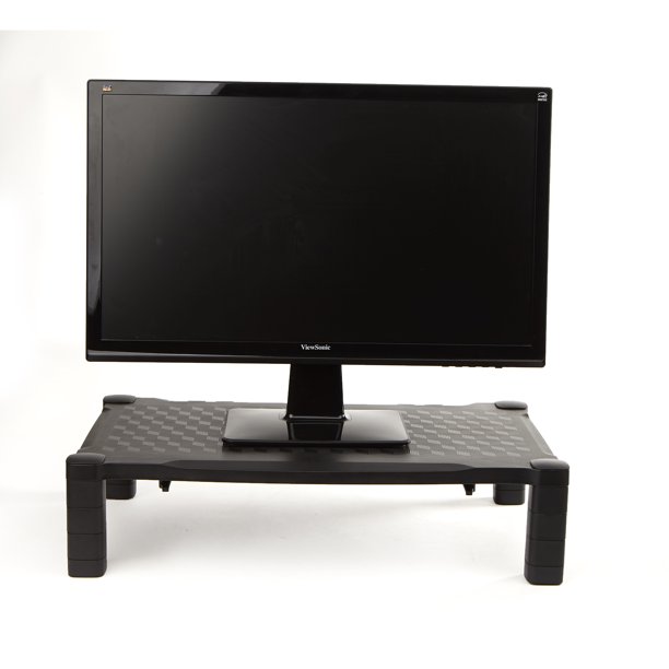 Mind Reader Extra Wide Monitor Stand, Monitor Riser, Height Adjustable