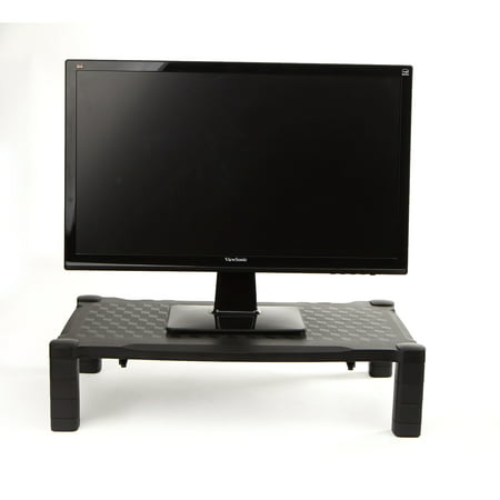 Mind Reader Extra Wide Monitor Stand, Monitor Riser, Height Adjustable, for Computer, Laptop, Desk, iMac,