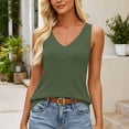 thumbnail image 5 of Women's Solid V-Neck Sleeveless Knit Sweater Casual Layering Tank Top, 5 of 9