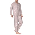 thumbnail image 2 of Fotbe Rose Gold Abstract Spots 1 Pattern Long Sleeve Pajama Set for Men,Sleepwear Set,2-piece Loungewear Set,Soft PJs Comfy Nightwear with Pockets-Medium, 2 of 7