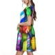 thumbnail image 2 of Disketp Colorful Easter Eggs1 para Vestido de Manga Corta para Mujeres, Vestidos de Verano para Mujeres, Casual y Holgado para la Playa, 2 of 6