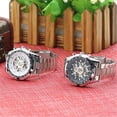 thumbnail image 3 of Deyuer Men Hand-Winding Skeleton Automatic Mechanical Stainless Steel Sport Wrist Watch, 3 of 7