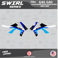 thumbnail image 3 of Kalair GFX Graphics Kit for Gasgas EC125,EC200,EC250,EC300, and EC450 (2012-2017) Swirl Series, 3 of 5