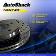 thumbnail image 6 of AutoShack Rear Drilled & Slotted Brake Rotors | Replacement For 2012-2017 Toyota Camry 2013-2018 Avalon 2013-2018 Lexus ES350 ES300h 2.5L 3.5L V6 FWD | Black E-Coated | 2-PC Set | NightGuard, 6 of 6