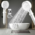 thumbnail image 3 of dajkiuy Filtered Shower Head with Handheld - 8 Spray Mode High Pressure Shower Heads - Showerhead Set with Extra Long Stainless Steel Hose and Adjustable Bracket (White), 3 of 4