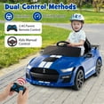 thumbnail image 2 of Costway 12V Licensed Ford Mustang Shelby GT500 Kids Ride on Car with Remote Control Navy, 2 of 10