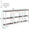 thumbnail image 6 of Tribesigns 70.9" Sofa Console Table, Extra Long Narrow Entryway Tables with 3 Tier Storage Shelves, 6 of 7