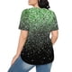 thumbnail image 4 of Fiudx Liquidación de Ahorros de Verano Top Estampado con Cuello Redondo y Manga Corta Informal para Mujer a La Moda, 4 of 5