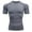 Gray, variant on IDALL Compression Shirt Men Mens T-Shirts Mens Undershirts Leisure Sports T Shirt Fashion Lapel 3D Gradient Short Sleeved Round Neck T Shirt Men Workout Shirts for Men Black L