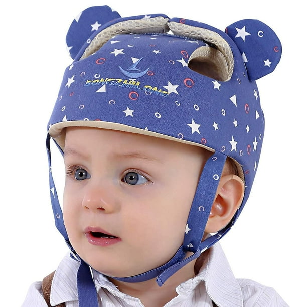 Bebé Infante Niño Casco Protector de cabeza de seguridad Cojín protector para la cabeza Niños lindos Casco de seguridad ajustable Sombrero Arneses Gorra Niño Niño Gatear Caminar Ju