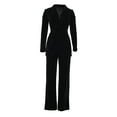 thumbnail image 4 of MIUOWANP Women's Two Piece Sets Women's Long Sleeve Belt Solid Suit Pants Casual Elegant Business Suit Sets Two-piece Suit, 4 of 5