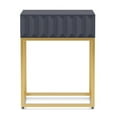 thumbnail image 1 of Furniture of America Giffore Metal 1-Drawer Side Table in Antique Blue, 1 of 5