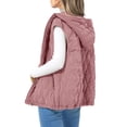 thumbnail image 1 of Chaleco PRETTYGARDEN 2025 con Capucha y Cierre Sin Mangas Rosa Talle L, 1 of 8