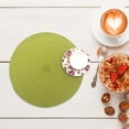 thumbnail image 1 of opvise Table Mat Reusable Waterproof Round Tea Coffee Cup Coasters for Cafes Orange, 1 of 7