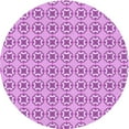 thumbnail image 1 of Ahgly Company Indoor Round Patterned Pastel Purple Pink Area Rugs, 3' Round, 1 of 6