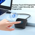 thumbnail image 6 of USB Fingerprint Reader Fingerprint Authentication Device Metal USB Login For Shared Computers Data Encryption, 6 of 12